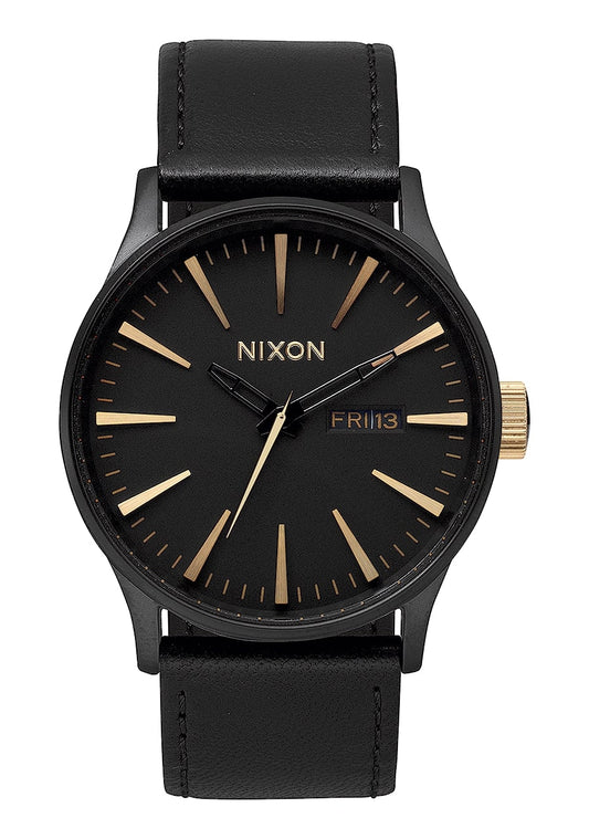 SENTRY LEATHER MATTE BLACK / GOLD A1051041