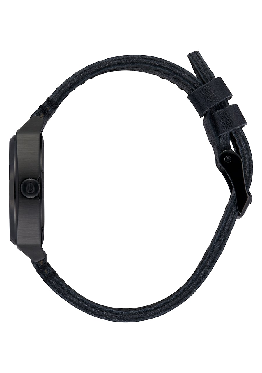 MEDIUM TIME TELLER LEATHER ALL BLACK A1172001